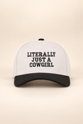 Literally Just A Cowgirl Two Tone Snapback Hat
