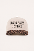 Jesus Saves I Spend Corduroy Cap